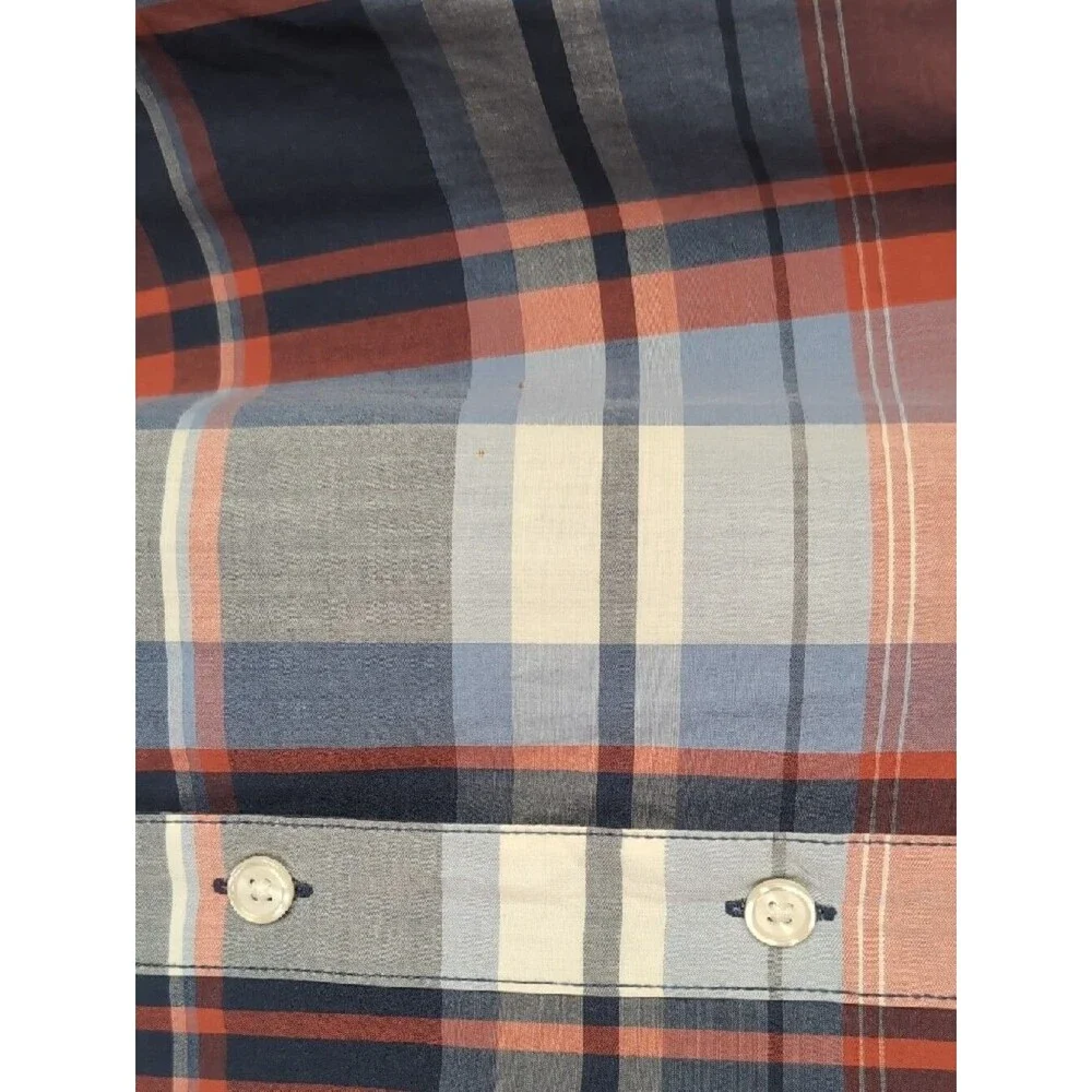 The NorthFace | Plaid Long-Sleeve Button Down Shirt | Blue, Red, Grey, White | L